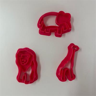 סט חותכן פיל חותכן גירפה וחותכן אריה